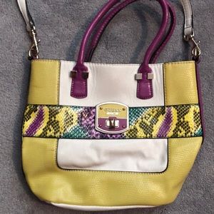 Guess multi colored barely used handbag